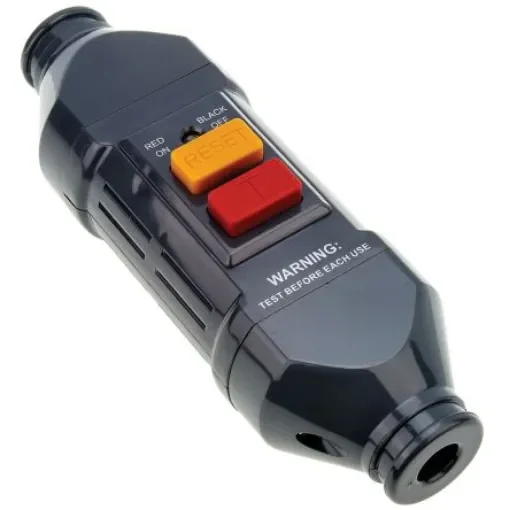 Masterplug Inline Mains RCD Connector Adapter 2 Pole ,Rated At 13A,240 V ac - ILRCDNG-MP product image