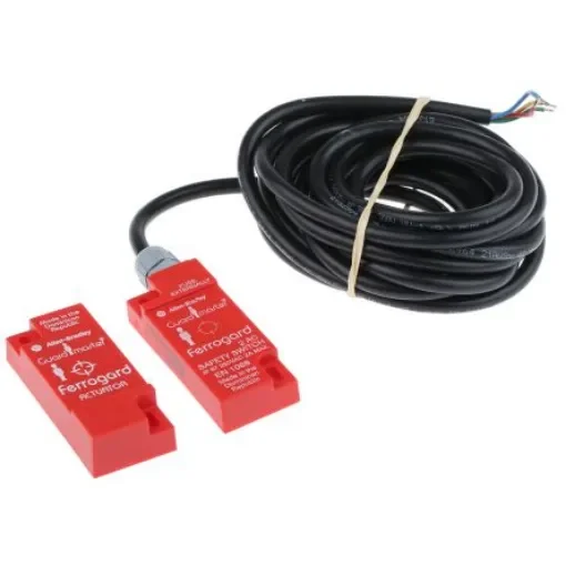 Allen Bradley Guardmaster 440N Series Magnetic Non-Contact Safety Switch, 250V ac, Plastic Housing, NC, 4m Cable - 440N-G02014 product image