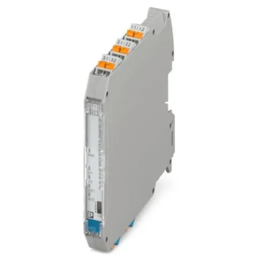 Phoenix Contact 2 Channel Galvanic Barrier, Isolating Amplifier, NAMUR Sensor, Switch Input, Relay Output, ATEX - 2924087 product image