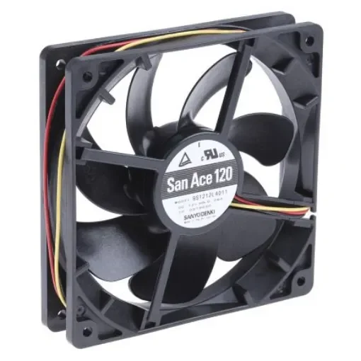 Sanyo Denki San Ace 9S Series Axial Fan, 12 V dc, DC Operation, 81.6m³/h, 960mW, 80mA Max, 119 x 119 x 25mm - 9S1212L4011 product image