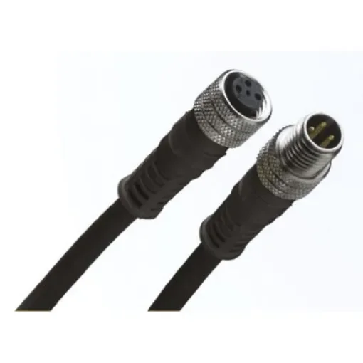 Brad from Molex Straight Female 3 way M8 to Straight Male 3 way M8 Sensor Actuator Cable, 2m - 1200878294 product image