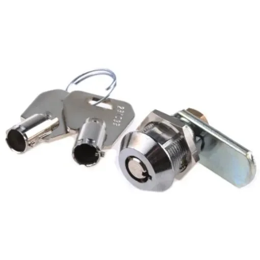 Euro-Locks a Lowe & Fletcher group Company Tumbler Lock, 18mm Panel-to-Tongue, 19.2 x 16mm Cutout, Key Unlock - 4303-0100BA product image