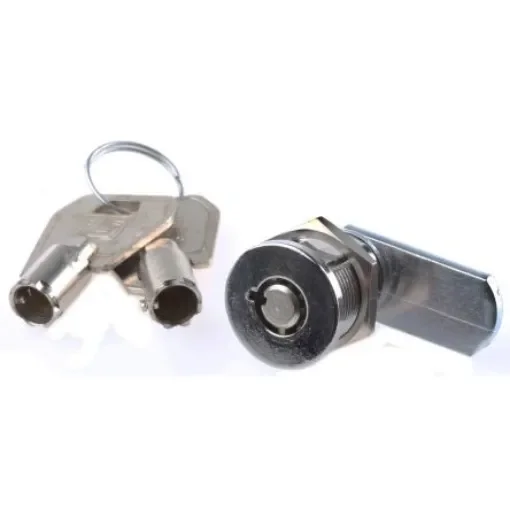 Euro-Locks a Lowe & Fletcher group Company Tumbler Lock, 21.2mm Panel-to-Tongue, 19.2 x 16mm Cutout, Key Unlock - 4322-0100BA product image