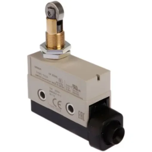 Omron D4MC Series Roller Plunger Limit Switch, NO/NC, IP67, SPDT, 480V ac Max, ac 3 A, dc 250mA Max - D4MC-5020 product image