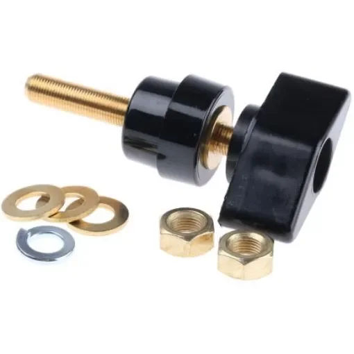 Schutzinger 4mm Black Terminal Post, 1kV, 100A, M8 x 0.75 Thread - POL 102 / SW product image