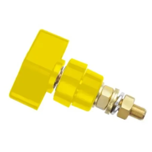 Schutzinger 4mm Yellow Terminal Post, 1kV, 100A, M8 x 0.75 Thread - POL 102 / GE product image