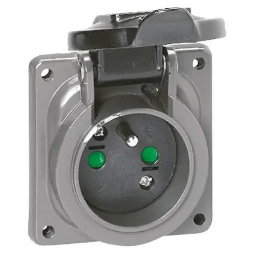 Legrand, HYPRA IP44 Panel Mount 2P + E Industrial Power Socket, Rated At 16A, 230 V - 0 539 03 product image