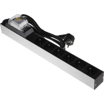 RS PRO Type E - French 6 Gang Power Distribution Unit, 2.5m Cable, 16A, RCD Protected - 7553970 product image