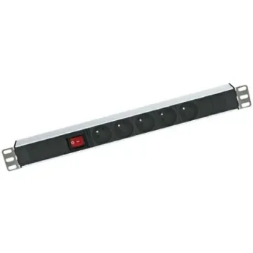 RS PRO Type E - French 5 Gang Power Distribution Unit, 2.5m Cable, 16A, 230 V ac - 7553983 product image