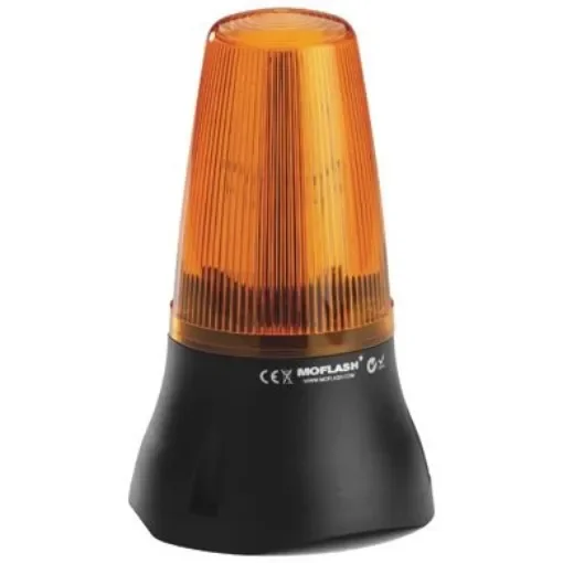 Moflash LEDA 125 Series Amber Buzzer Beacon, 115 V ac, IP65, Base Mount, 90dB at 1 Metre - LEDA125-03-01 product image