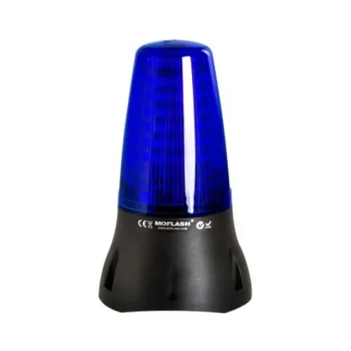 Moflash LEDD125 Series Blue Multiple Effect Beacon, 24 V dc, Base Mount, LED Bulb, IP65 - LEDD125-02-03 product image