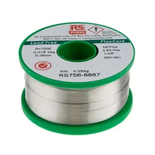 RS PRO Wire, 0.38mm Lead Free Solder, 228°C Melting Point - 7568887 product image