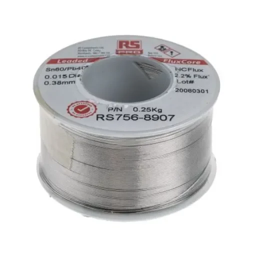 RS PRO Wire, 0.38mm Lead solder, 183°C Melting Point - 7568907 product image
