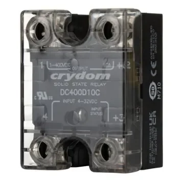 Sensata Crydom PowerPlus DC Series Solid State Relay, 10 A Load, Panel Mount, 300 V dc Load, 32 V dc Control - DC400D10C product image