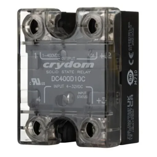 Sensata Crydom PowerPlus DC Series Solid State Relay, 10 A Load, Panel Mount, 300 V dc Load, 32 V dc Control - DC400D10C product image