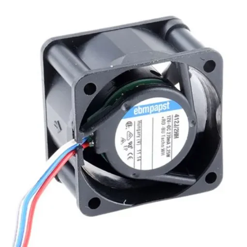 ebm-papst 400 Series Axial Fan, 12 V dc, DC Operation, 24m³/h, 3.3W, 40 x 40 x 25mm - 412J/2HH-RS0 product image