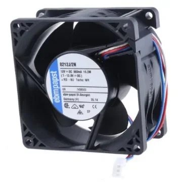 ebm-papst 8200 J Series Axial Fan, 12 V dc, DC Operation, 132m³/h, 10W, 80 x 80 x 38mm - 8212J/2N-RS0 product image