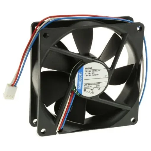 ebm-papst 3400 N Series Axial Fan, 12 V dc, DC Operation, 84m³/h, 2.2W, 92 x 92 x 25mm - 3412N/2-RS0 product image
