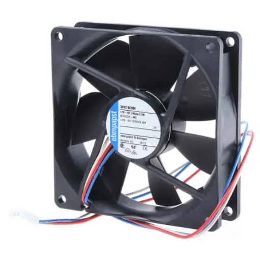 ebm-papst 3400 N Series Axial Fan, 12 V dc, DC Operation, 102m³/h, 2.9W, 92 x 92 x 25mm - 3412N/2HH-RS0 product image