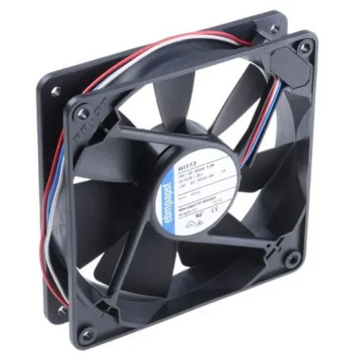 ebm-papst 4400 F Series Axial Fan, 12 V dc, DC Operation, 170m³/h, 5.3W, 119 x 119 x 25mm - 4412F/2-RS0 product image