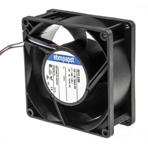 ebm-papst 3200 J - S-Force Series Axial Fan, 12 V dc, DC Operation, 146m³/h, 9W, 92 x 92 x 38mm - 3212J/2H-RS0 product image