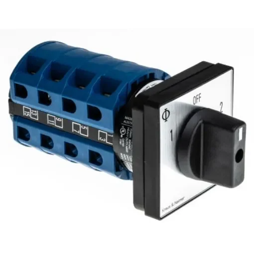 Kraus & Naimer, 4P 3 Position Double Throw Cam Switch, 25A - CA20.A213/GBA001.E product image
