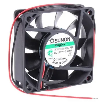 Sunon PF Series Axial Fan, 12 V dc, DC Operation, 73m³/h, 3.42W, 285mA Max, 70 x 70 x 20mm - PF70201V1-000U-A99 product image