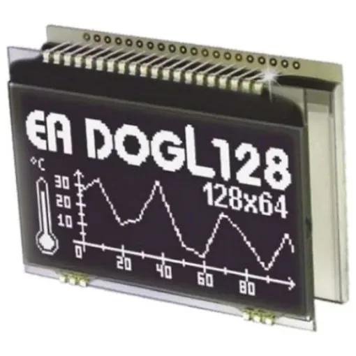Display Visions EA DOGL128S-6 Graphic LCD Display, Green, RGB, White on Black, Transmissive product image