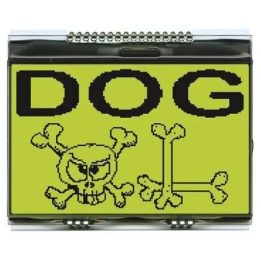 Display Visions EA DOGXL160E-7 Graphic LCD Display, Yellow-Green on Black, Transmissive product image