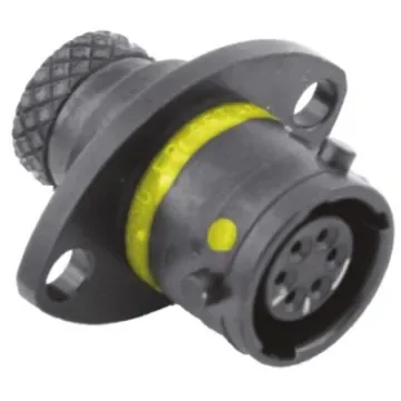 Souriau Sunbank by Eaton Circular Connector, 6 Contacts, Panel Mount, Socket, Female, IP67, 8STA Series - 8STA00406SA product image