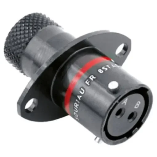Souriau Sunbank by Eaton Circular Connector, 2 Contacts, Panel Mount, Socket, Female, IP67, 8STA Series - 8STA01002SN product image