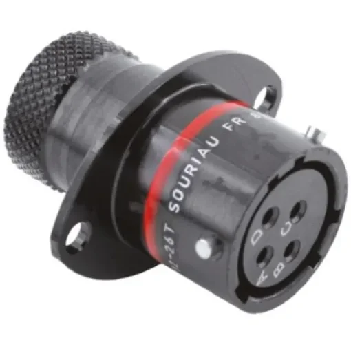 Souriau Sunbank by Eaton Circular Connector, 4 Contacts, Panel Mount, Socket, Female, IP67, 8STA Series - 8STA01204SN product image