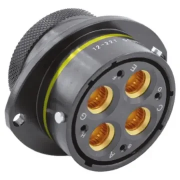 Souriau Sunbank by Eaton Circular Connector, 4 Contacts, Panel Mount, Socket, Female, IP67, 8STA Series - 8STA02444SA product image