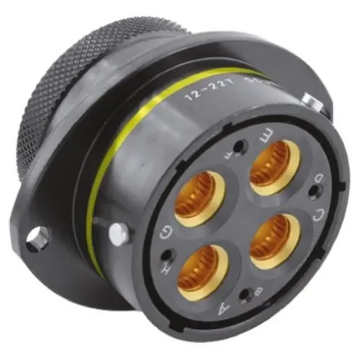 Souriau Sunbank by Eaton Circular Connector, 4 Contacts, Panel Mount, Socket, Female, IP67, 8STA Series - 8STA02444SA product image