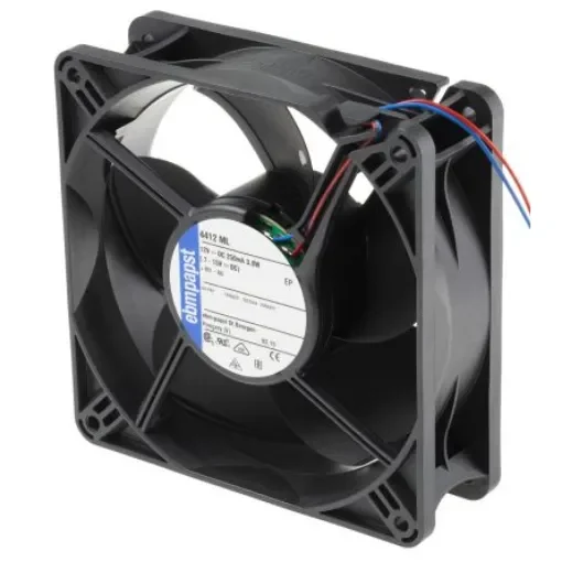 ebm-papst 4400 Series Axial Fan, 12 V dc, DC Operation, 168m³/h, 3W, 119 x 119 x 38mm - 4412ML product image