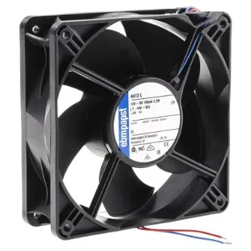 ebm-papst 4400 Series Axial Fan, 12 V dc, DC Operation, 150m³/h, 2.2W, 119 x 119 x 38mm - 4412L product image