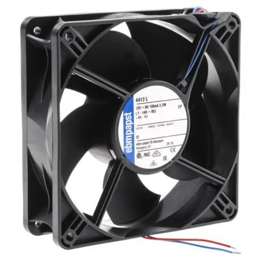 ebm-papst 4400 Series Axial Fan, 12 V dc, DC Operation, 150m³/h, 2.2W, 119 x 119 x 38mm - 4412L product image