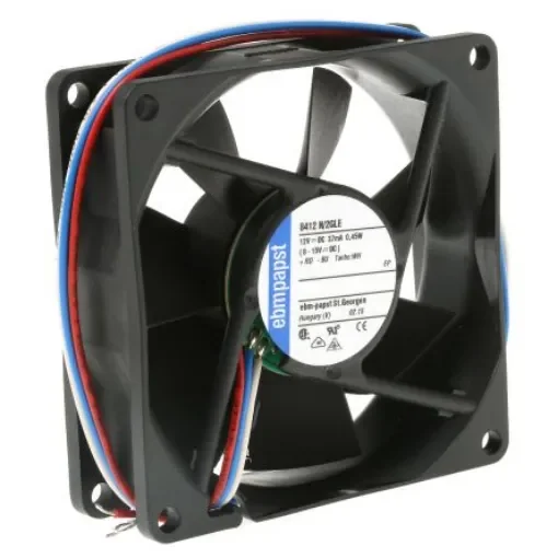 ebm-papst 8400 N Series Axial Fan, 12 V dc, DC Operation, 33m³/h, 500mW, 80 x 80 x 25mm - 8412N/2GLE product image