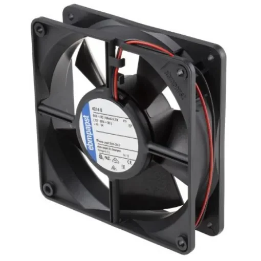 ebm-papst 4300 Series Axial Fan, 24 V dc, DC Operation, 170m³/h, 5W, 119 x 119 x 32mm - 4314G product image