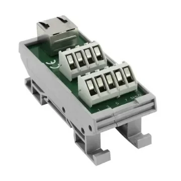 CAMDENBOSS 9-Contact Female Interface Module, Screw Terminal Connector, DIN Rail Mount, 500mA - CIM/RJ45 product image