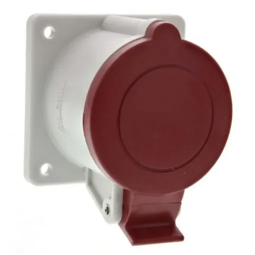 Scame IP44 Red Panel Mount 3P + E Industrial Power Socket, Rated At 32A, 415 V - 422.3266 product image