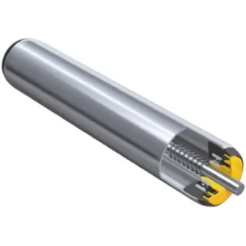 Interroll Round Conveyor Roller Spring Loaded 40mm Dia. x 350mm L, 3000N Load Capacity, 8mm Spindle, 376mm Overall - RD-17W1JF4EAB RL350 product image