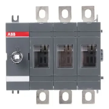 ABB 3P Pole Base Mounting Isolator Switch - 200A Maximum Current, 144kW Power Rating, IP65 - OT160EV03P  1SCA120514R1001 product image