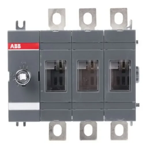 ABB 3P Pole Base Mounting Isolator Switch - 200A Maximum Current, 144kW Power Rating, IP65 - OT160EV03P  1SCA120514R1001 product image