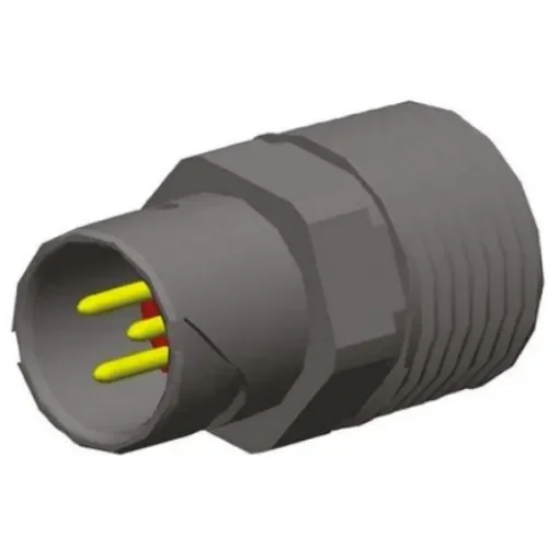 Souriau Sunbank by Eaton Circular Connector, 3 Contacts, Cable Mount, Plug, Male, IP68, IPX6, 8N45 Series - 8N45S111105NC product image