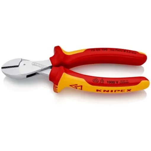 Knipex X-Cut® VDE/1000V Insulated High Leverage Diagonal Cutter - 73 06 160 product image