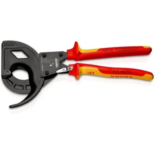 Knipex Knipex VDE/1000V Insulated Ratchet Cable Cutters - 95 36 320 product image