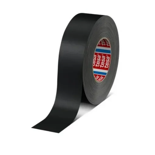 Tesa 4651 Duct Tape, 50m x 50mm, Black, Acrylic Coated Finish - 04651-00508-00 product image