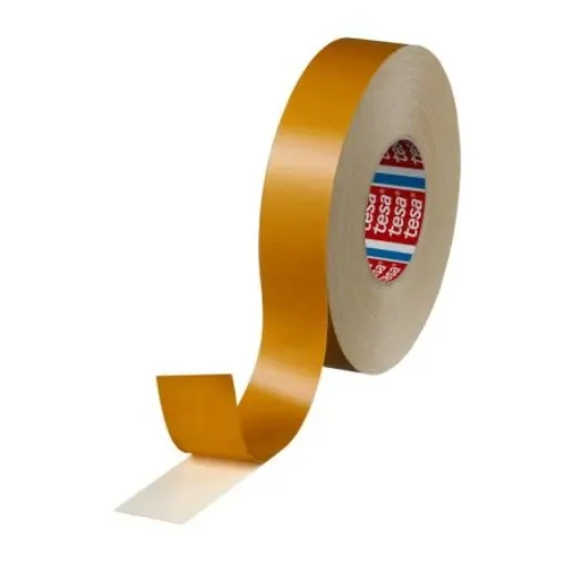 Tesa 4964 White Double Sided Cloth Tape, 390mm Thick, 7,6 N/cm, Cloth Backing, 38mm x 50m - 04964-00033-00 product image