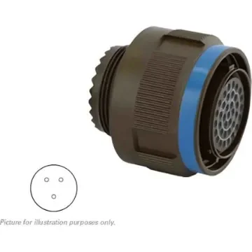 Souriau Sunbank by Eaton, 8D, Copper Alloy 3 Way Cable Mount MIL Spec Circular Connector Plug, Socket Contacts,Shell - 8D509W98SN product image